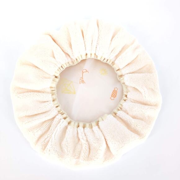 Double Layer Microfiber Terry Cloth Lined Quick-Drying Cream Unisex Shower Cap - Picture 13 of 13